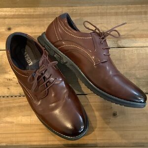 GATSBY Men’s Brown Lace Up Rubber Soled Professional Career Work Dress Shoes 10